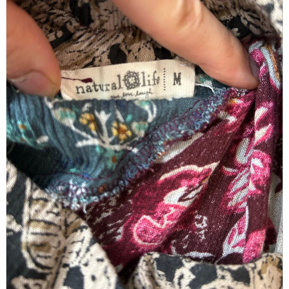 Natural Life Patchwork MaxiSkirt Floral Boho Hippie Flowy festival cottage indie - Picture 7 of 14